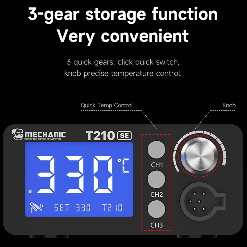 MECHANIC T210 SE Digital Display Thermostatic Soldering Station Quick Heating Universal C210 Iron Tip Welding Repair Tools