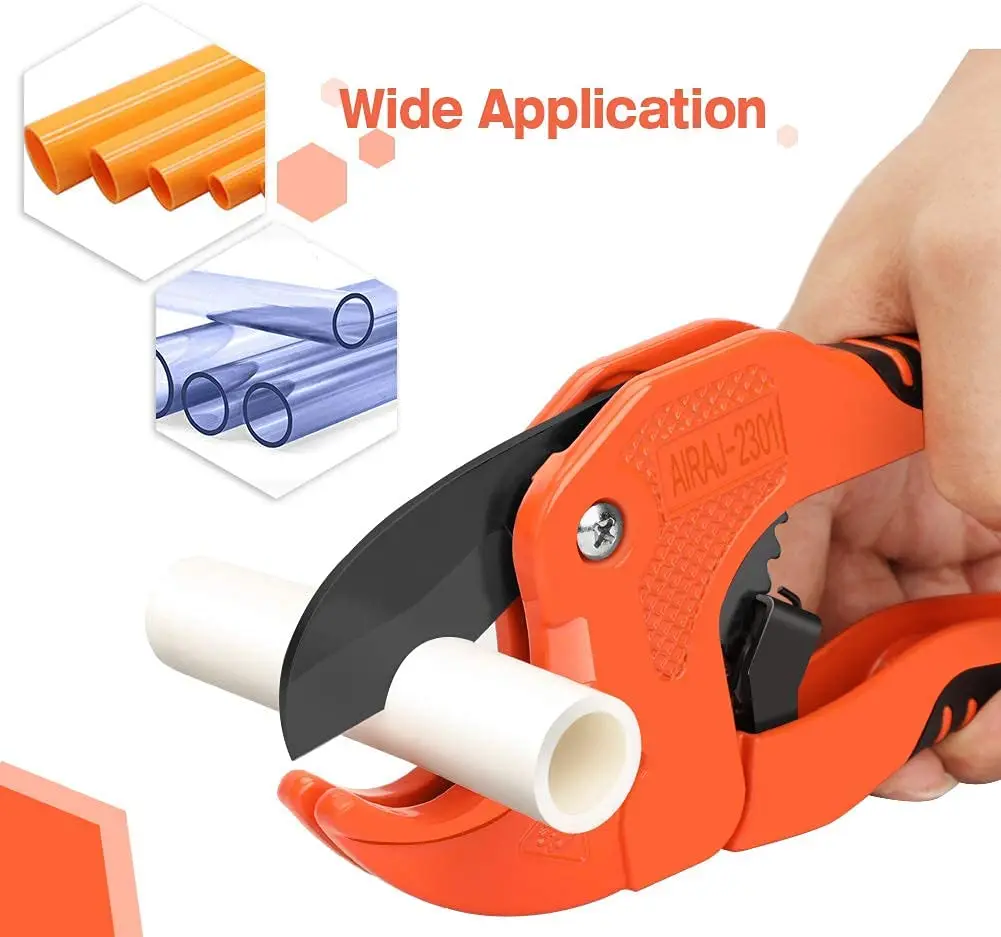 Pipe Cutter AIRAJ PVC Cutting Ratchet Type for PVC PPR Plastic Water Pipes