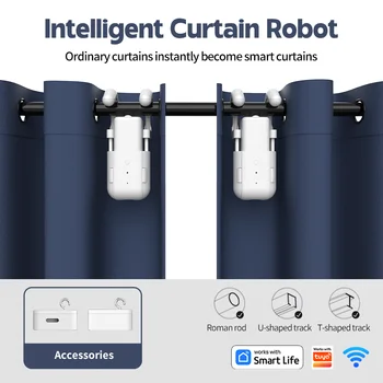 WiFi Smart Curtain Motor Automatic Curtain Mover Smart Home Renovation Graffiti Electric Curtain Companion