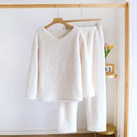 2026 New Autumn/Winter Women's Pajama Set, Flannel Thickened and Warm, Coral Plush Cute Home Fur Two Piece Set Sleepwear - Image 3