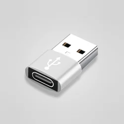 USB to Type-C OTG Adapter and Converter (Silver)