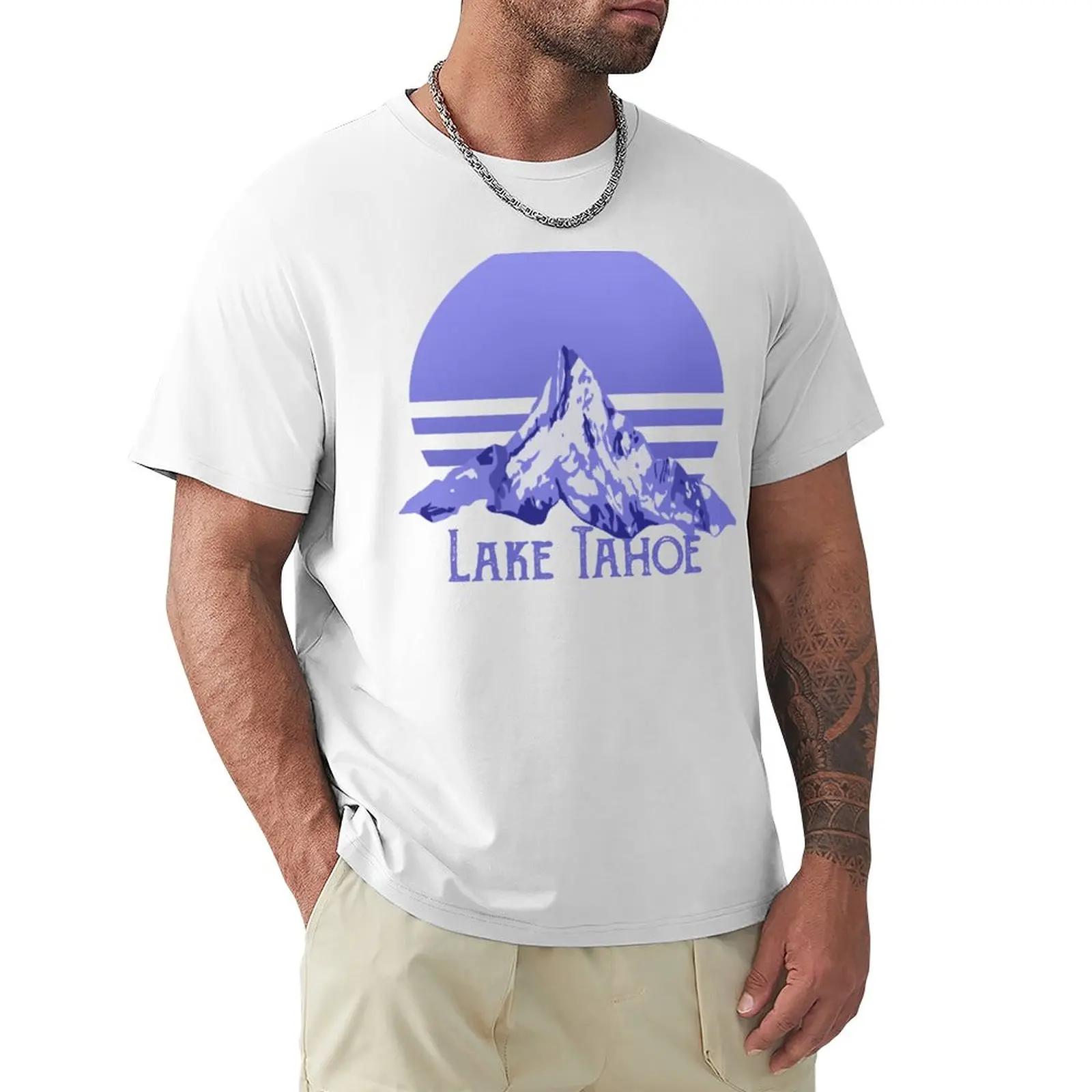 

Vintage Lake Tahoe Retro Distressed Mountains T-Shirt cute tops oversizeds customs mens champion t shirts