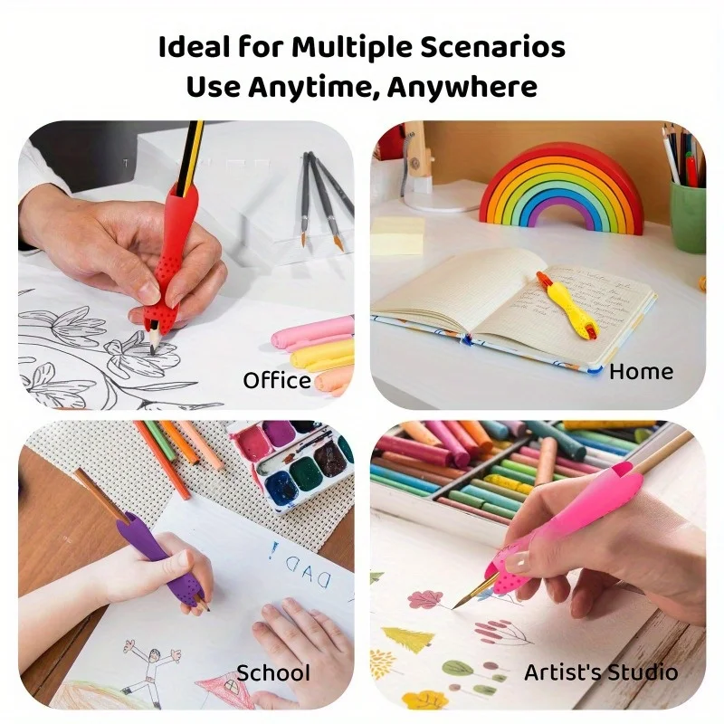 Ergonomic Pen Grip Writing Aid Grip Pencil Holder Grip for Kids Adult Writing,Enhances Grip Control,Writing Tools for Beginners