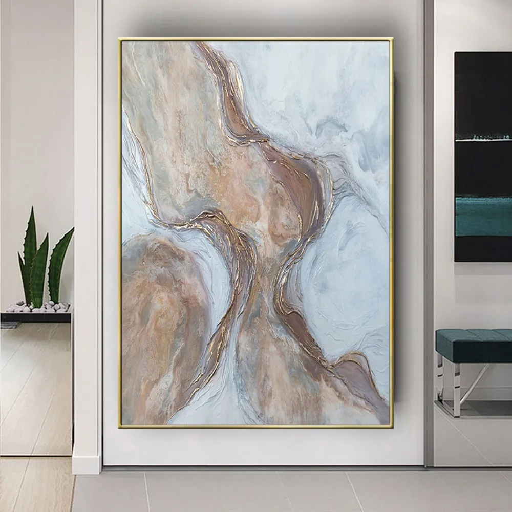 

Nordic Abstract Canvas Paintings Modern Oil Painting Handpainted Wall Art Pictures for Living Room Bedroom Life Decor Accessorie