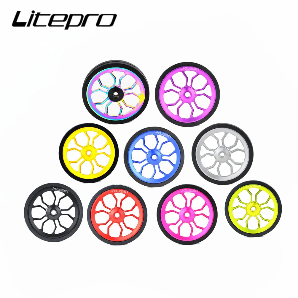 Bike Wheelset Liteproelite Bike Easy Wheel Large 82mm Spider Shape Easy Wheels Enlarged Modified Bearing Rolling Wheel For Brompton Bicycle