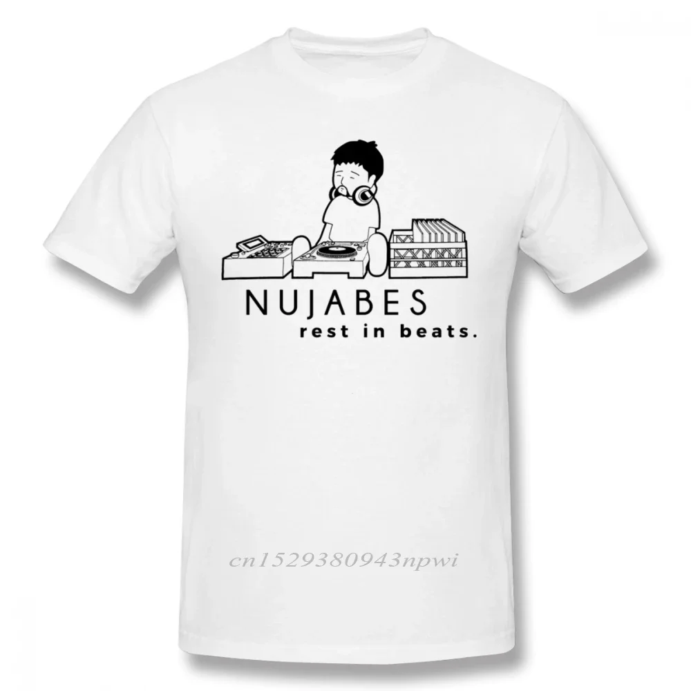 

Футболка Samurai Champloo, футболка Nujabes, футболка из 100% хлопка с графическим рисунком, Мужская Базовая футболка с коротким рукавом