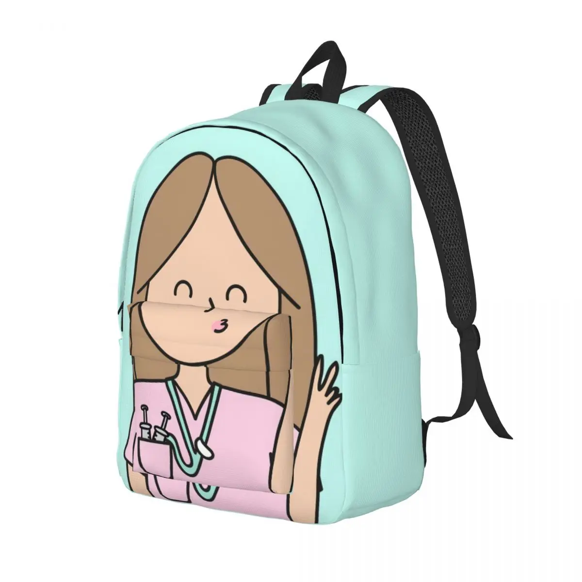 thumbnail image 1 of Mochila clásica Arco Iris Latino para Enfermera Hombres Mujeres Universidad, 1 of 5