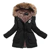 Hooded Wadded Coat Slim Parka Cotton-Padded Jacket Overcoat Winter Women Jacket Medium-Long Thicken Outwear 2