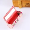Fashion Lipstick Case Retro Embroidered Flower Designs With Mirror Packaging Lip Gloss Box Jewelry Storage Makeup Storage Box 3
