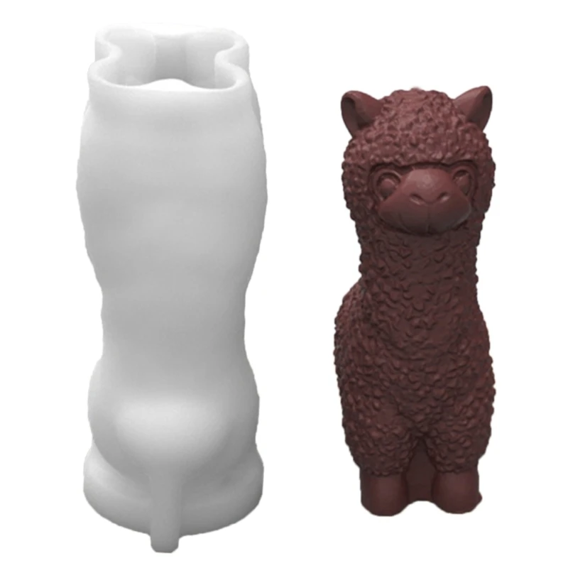 

Durable 3D Alpacas Candle Mold Reusable Animal Scented Candle Silicone Mold