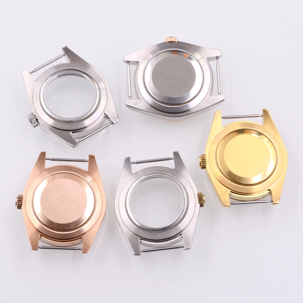 Sapphire Glass Watch Case - Silver/Rose Gold Finish