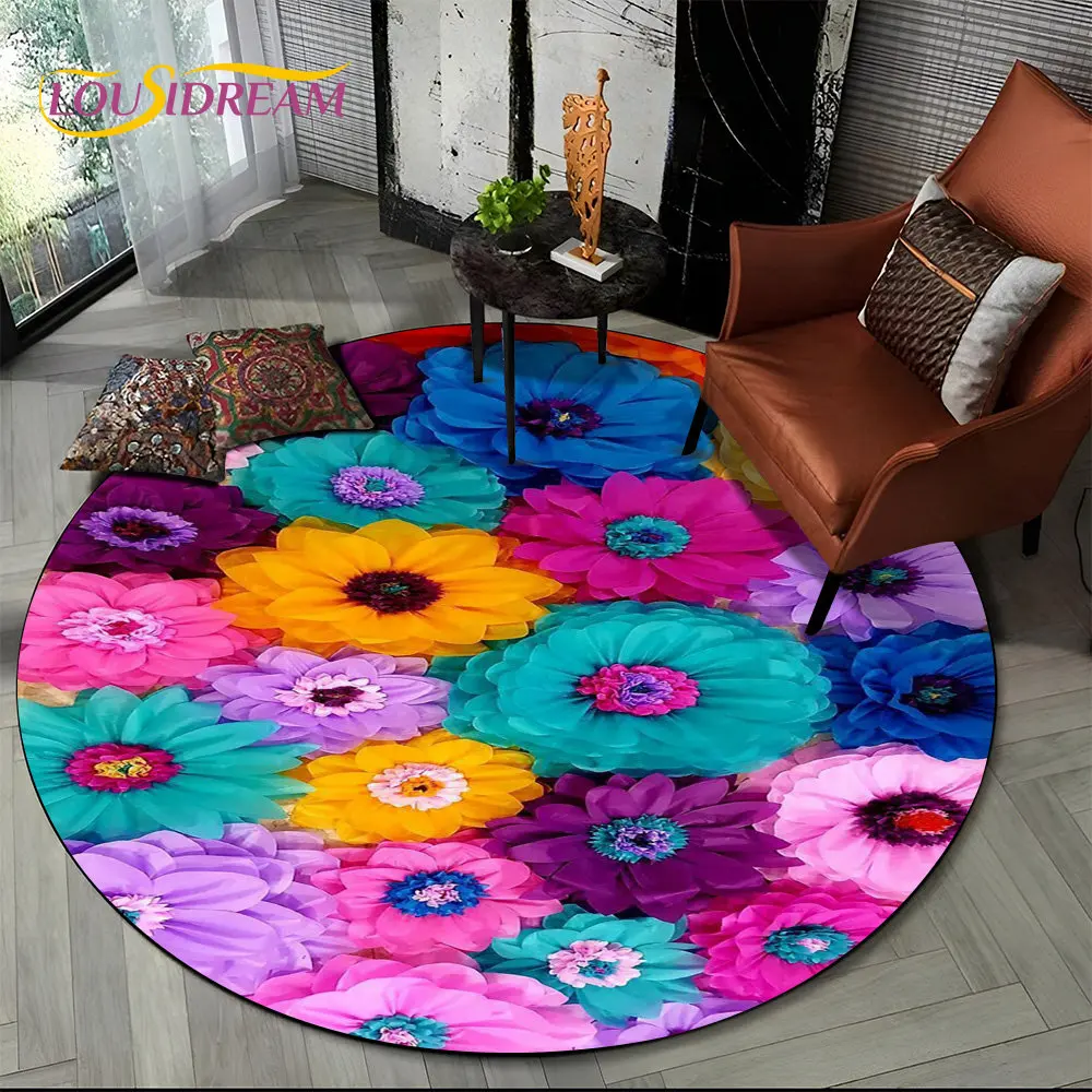 Round Flannel Rugs for Bedroom Nordic Minimalist Style Carpets for Living  Room Light Luxury Cloakroom Mat Non-slip Lounge Carpet - AliExpress