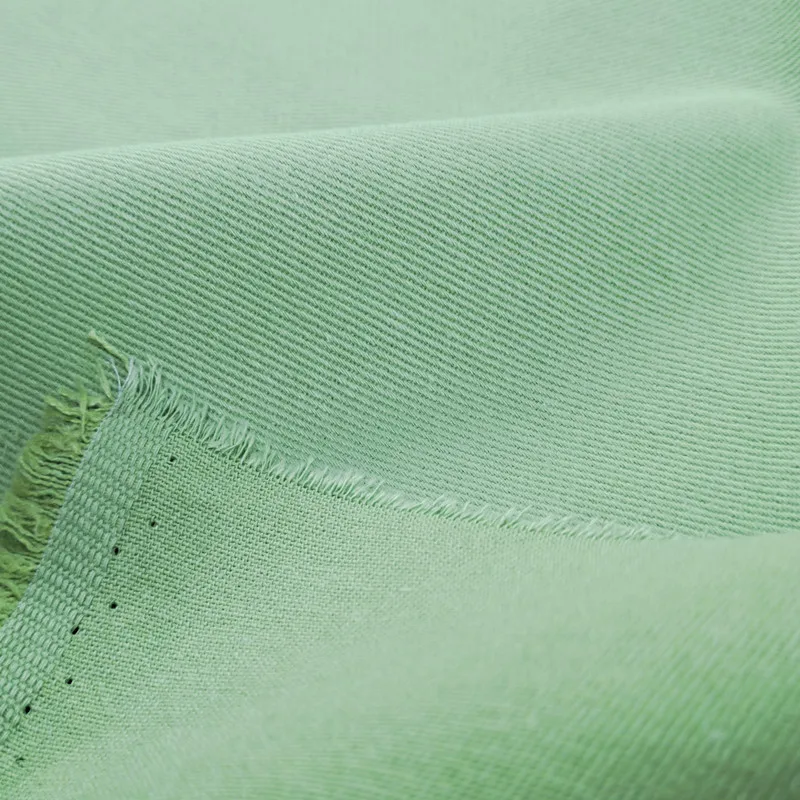 Denim Fabric By The Meter for Sewing Jeans Clothing Coats Dresses Thickened Colored Twill Cotton Handmade Cloth Plain Black Blue cotton fabric