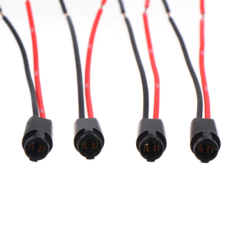 Lamp Bulb Holder 5Pcs T5 LED Bulb Holder Socket For 1.2W W3W Width Instrument Light Socket Plug Extension Cables