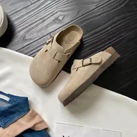 New Women Clogs for Women Fashion Cork Suede Mules Slipper Classic Cork Antislip for Outdoor Slippers with Arch Support D230 - Image 2