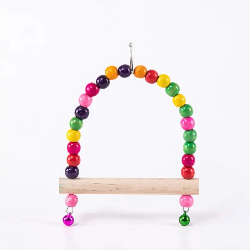Bird Ladder Perch for Cage, Natural Wood Bird Parrot Perch Stand Parrot Bridge Climbing Chewing Toys for Small Medium