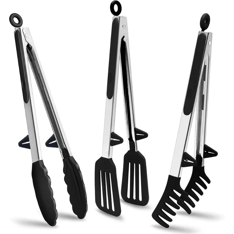 Silicone Kitchen Food Tongs 1