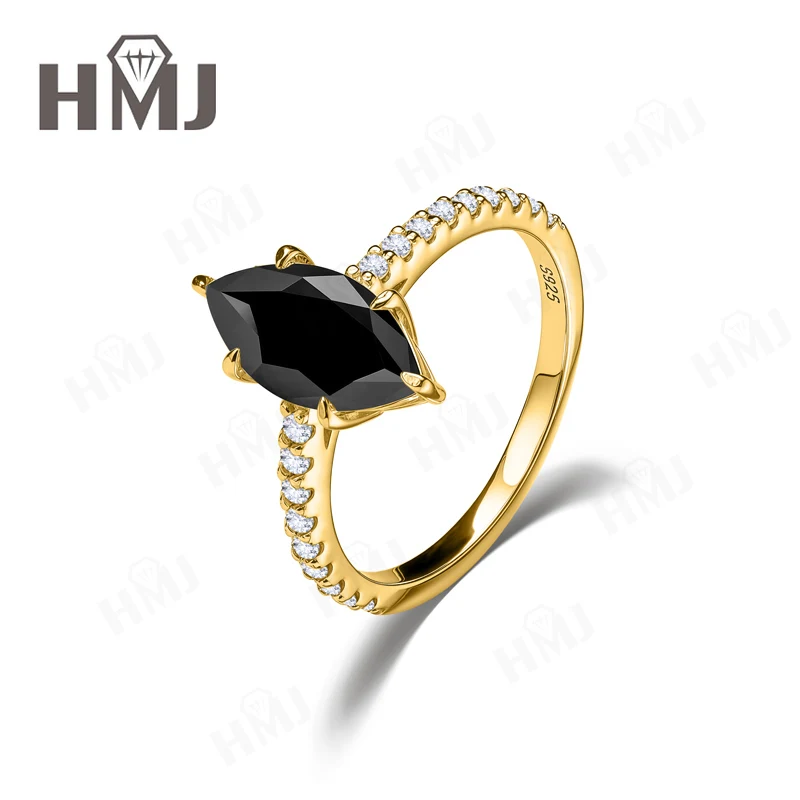 Luxuriöser 2-Karat Marquise-Schliff Moissanit-Ring aus 925 Sterling Silber, D-Farbe Weiß/Schwarz/Grau/Blau, Edle Schmuckstücke, Muttertagsgeschenk für Sie – Detail 10