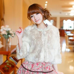SALES Japan LIZ LISA Original Natural Color Imitated Deer Hair Diamond Collar Short Cardigan Coats