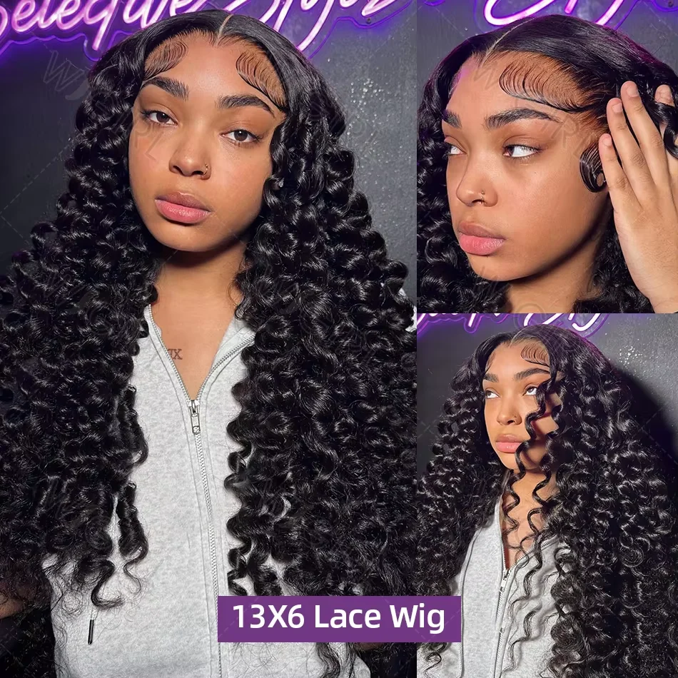 Wigirl 200% Loose Wave 13x6 HD Lace Front Human Hair Wigs Brazilian 30 40 Inch 13x4 Deep Curly Wave Lace Frontal Wig For Women 3