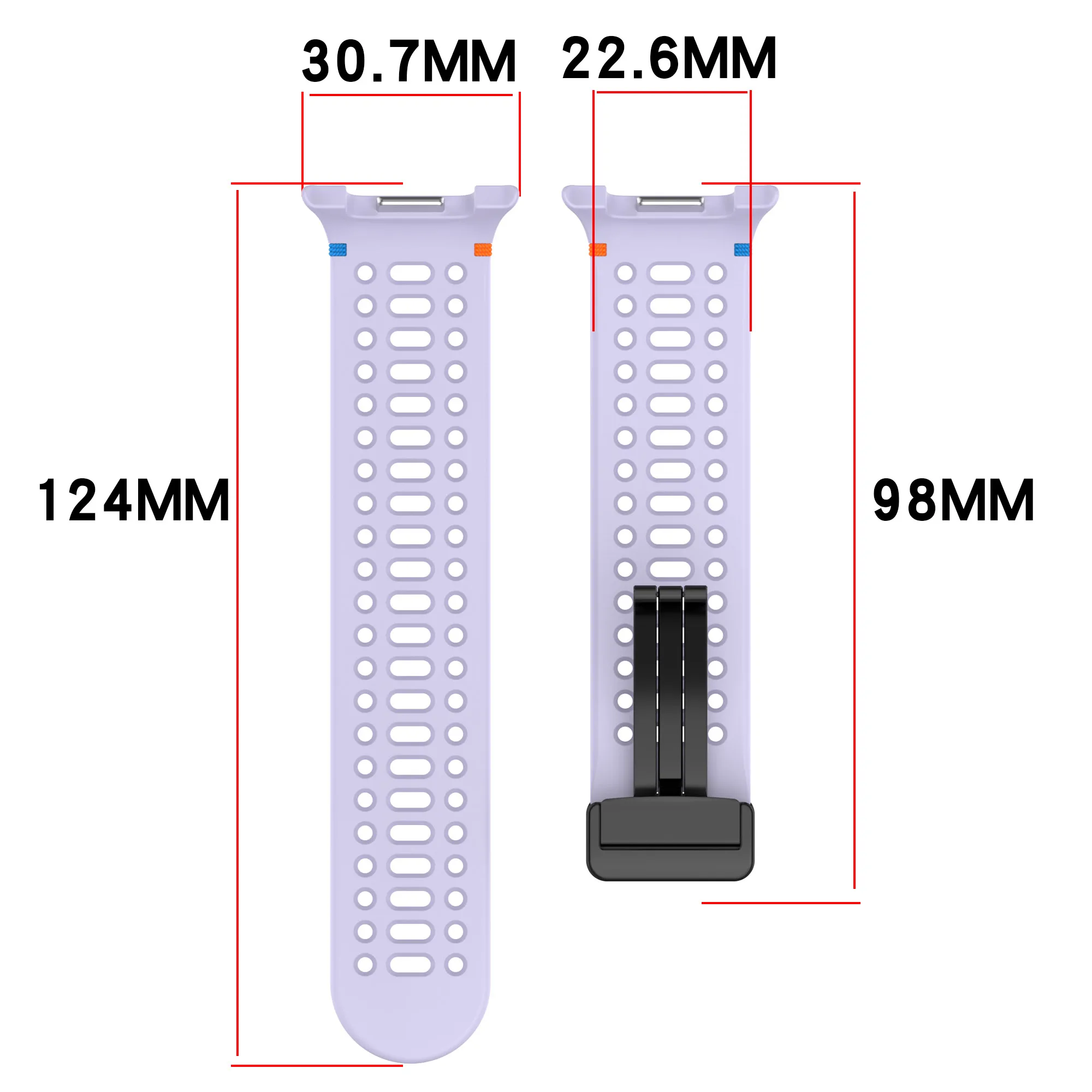 Breathable Silicone Magnetic Watch Strap Bracelet