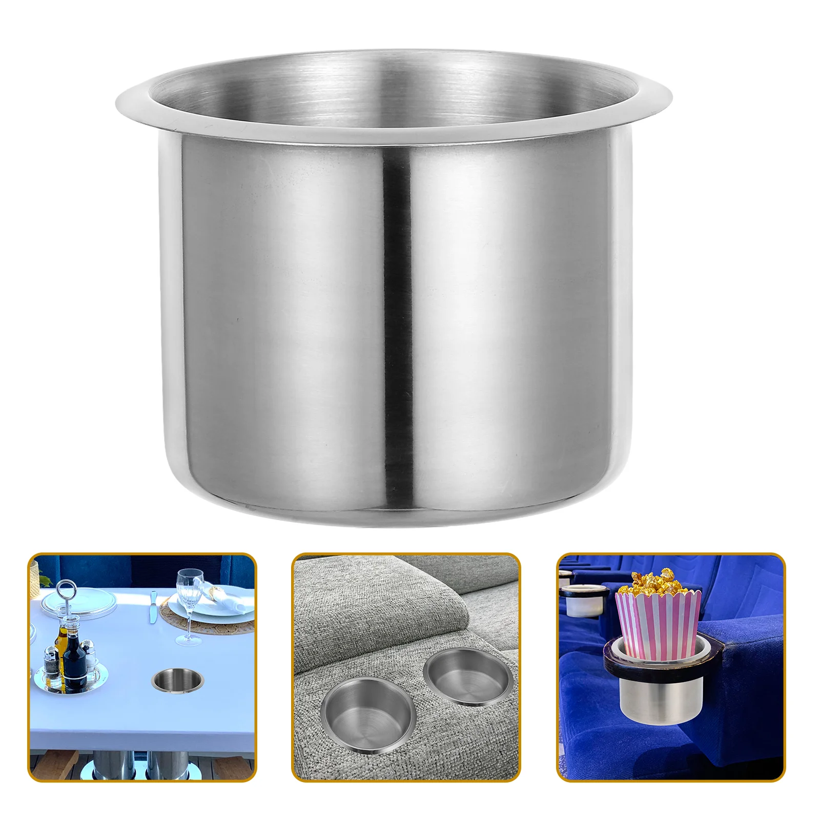 Stainless Steel Sofa Cup Holder Yacht Replacement Truck Chair Flush Drink Insert Automotive Universal Boat Cup Holders Tumbler
