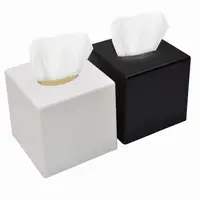 Tissue Box Cover Square Tissue Box Holder Large Oval Decorative Storage Cube Countertop Bedroom Dresser Office Paper Dispenser 1