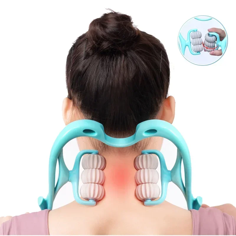 

Neck Massager Neck Relief Cervical Pain Relief Neck Massager Relaxer Pressure Body Massage Tools Body Relief Roller Massageador