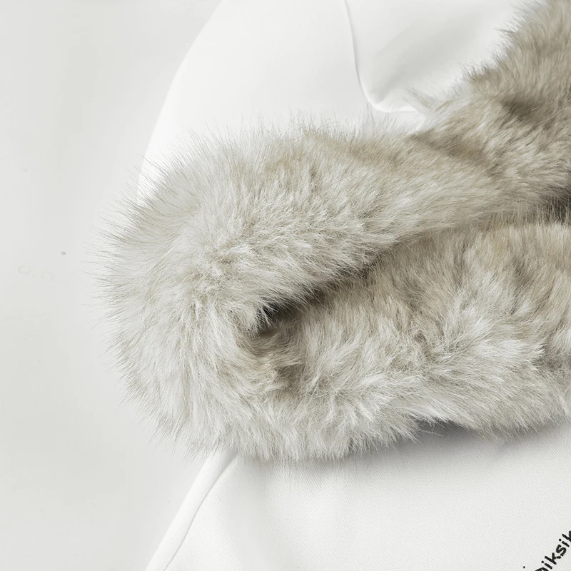 Sudadera con capucha con estampado de letras Y2k para mujer, cuello falso, ropa de moda para otoño e invierno, abrigo de estilo coreano