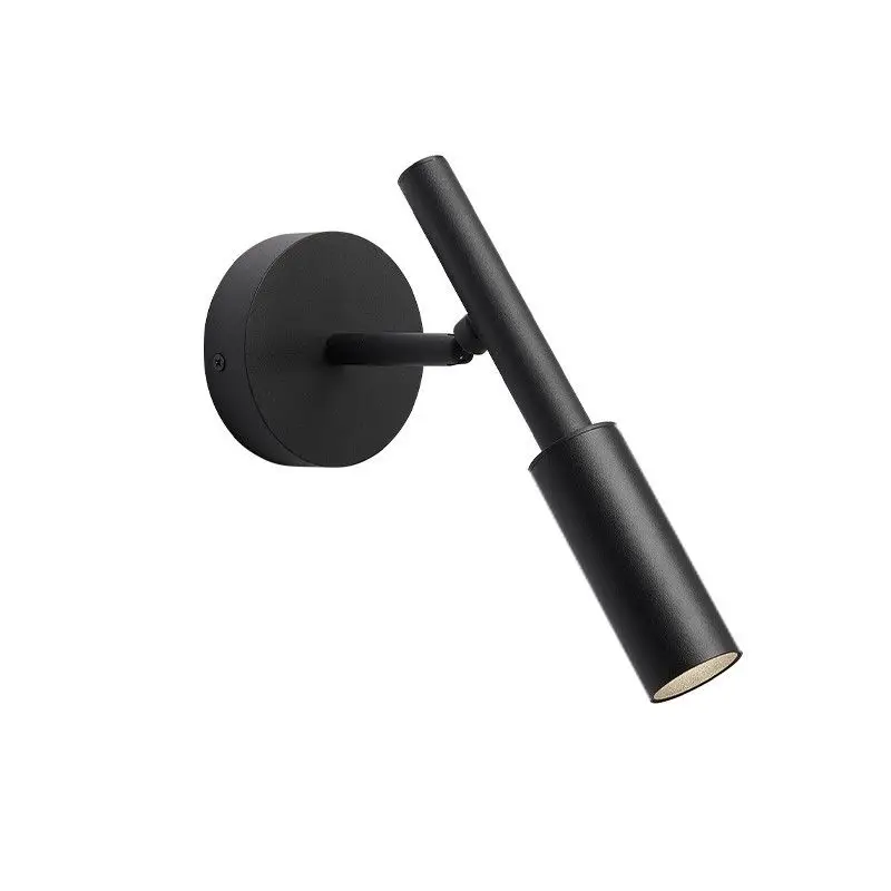 Black Minimalist LED Wall Lamp Home Decoration Modern Rotary Sconces Living Room Bedside Wall Light Reading Adjustable Lighting