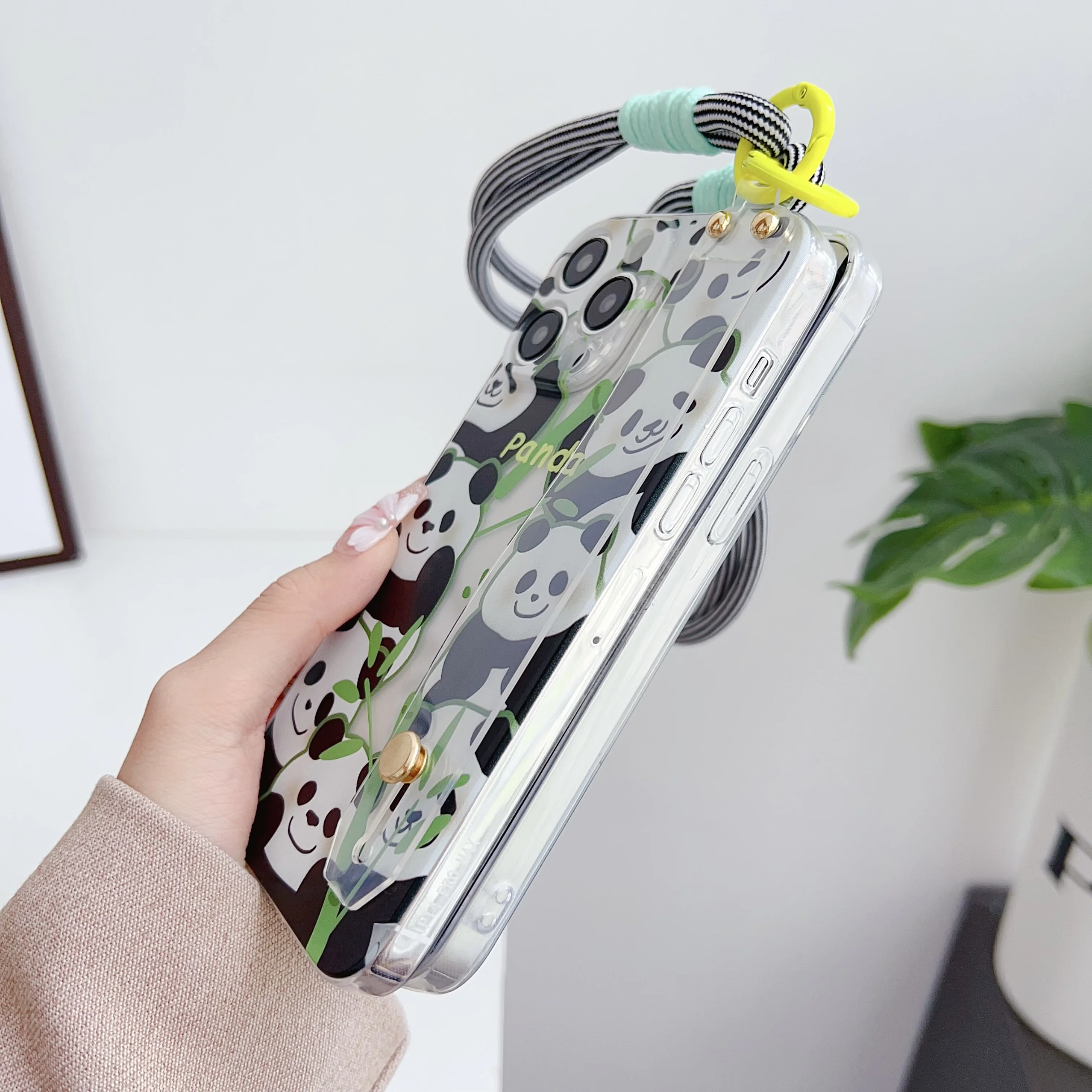 Lazy Panda Case with Wrist Strap for OnePlus - Elegant Protection