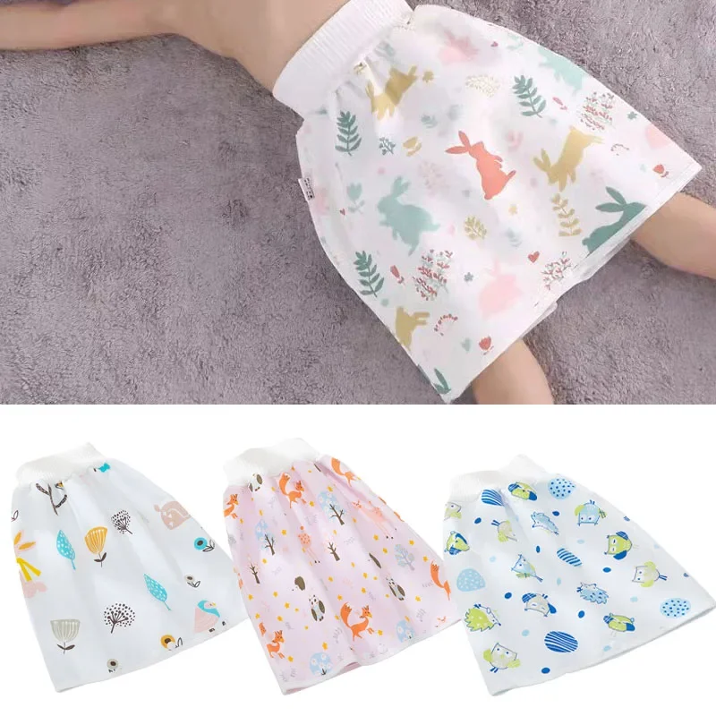 Baby Diaper Waterproof Skirt Infant Leak-proof Urine Training Pants Cloth Diapers Kids Nappy Sleeping Bed Potty Trainining
