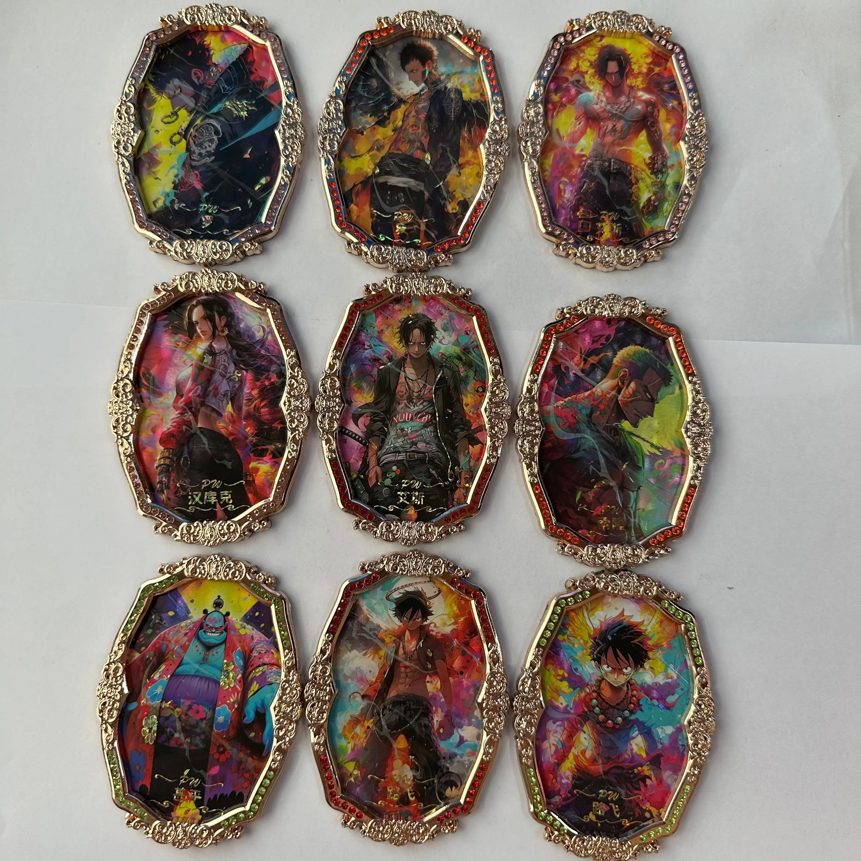 Anime One Piece Luffy Yamato Shanks Jinbe Robin Tony Chopper Zoro Nami Ace Boa Hancock Collectible Card Toy Birthday Gift 2