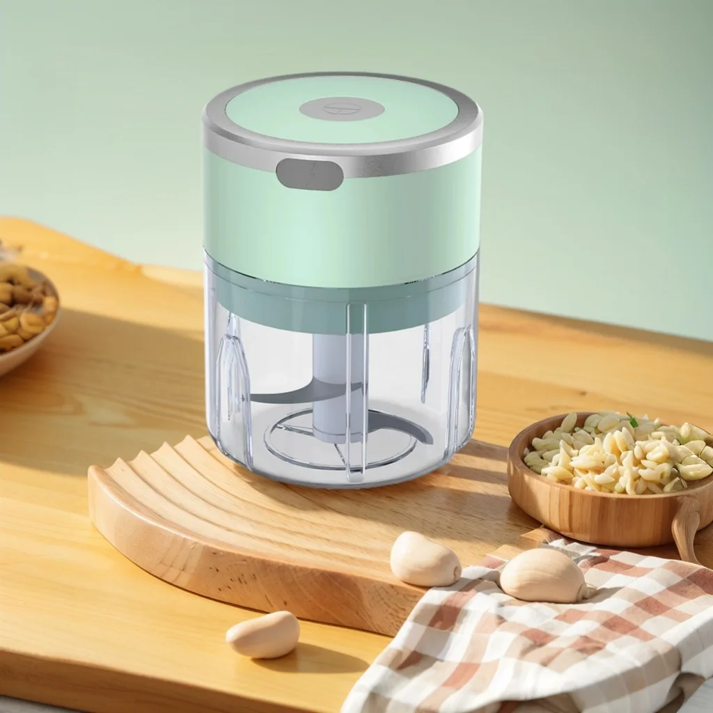 250ml Mini Garlic Chopper, Portable Food Processor, Cordless Meat Grinder, Multi-Purpose Crusher For Vegetable, Garlic, Ginger, 3