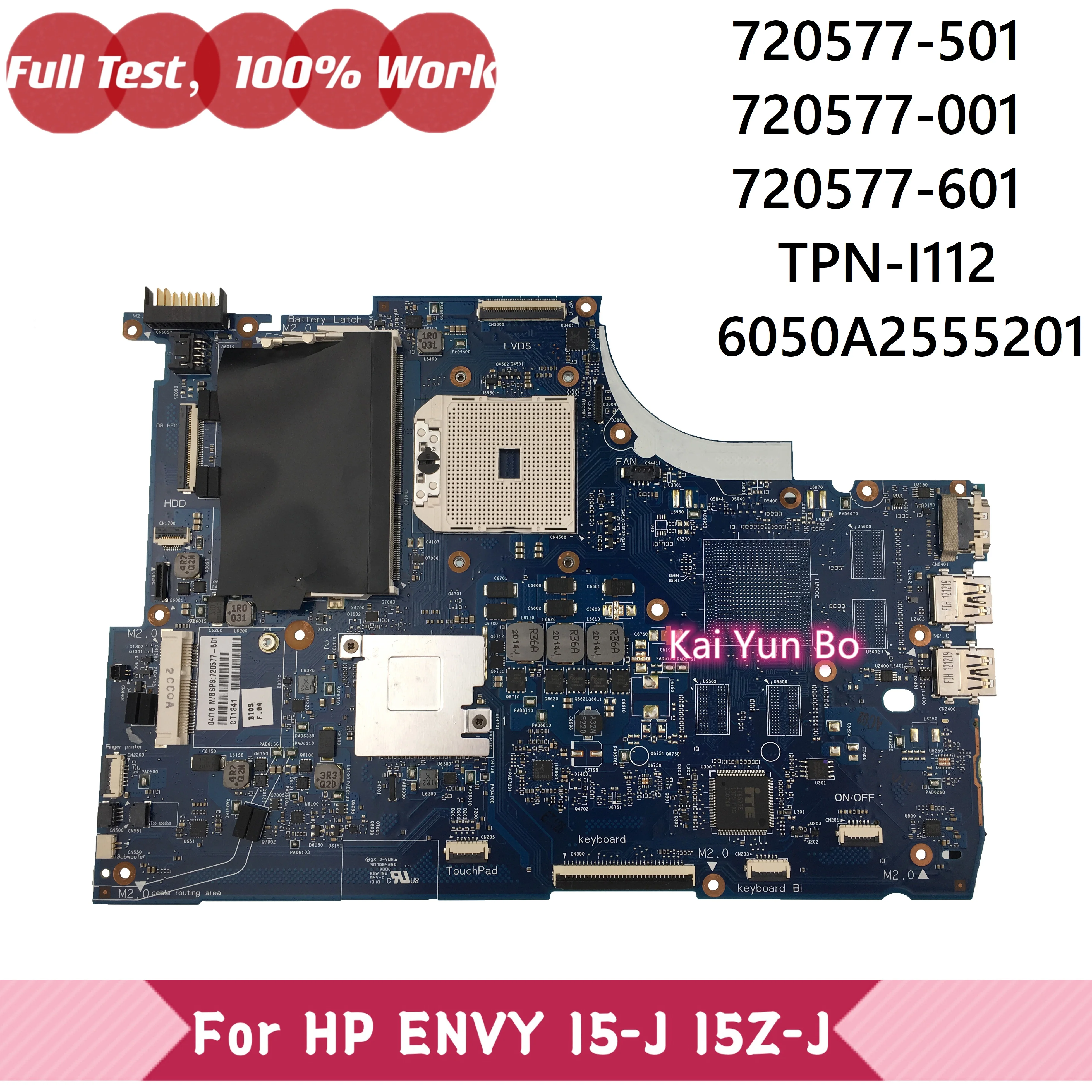 

Mainboard 720577-501 720577-001 For HP ENVY 15-J 15T-J 15-J007CL 15-J009WM 15-J010US Laptop Motherboard 720577-601 6050A2555201