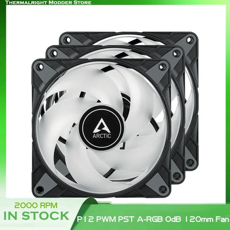 Arctic P12 Pwm Pst A-rgb 0db Ventilador de Refrigeração Case 120 mm com Digital A-rgb 120 mm Cpu Cooler 2000rpm 12cm Ventilador Rgb 5v 3pin - Imagem 2