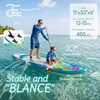 Inflatable Stand Up Paddle Board for outdoor water sports PVC material blue ultra-stable wide design with anti-slip EVA deck an