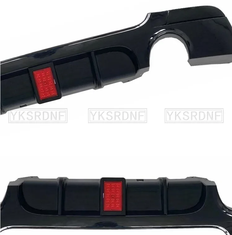 Alerón difusor de parachoques trasero para BMW, ABS Real, negro brillante con luces LED, Serie 3, E91, E90, 325i, 335i, M Tech, 2005 - 2011