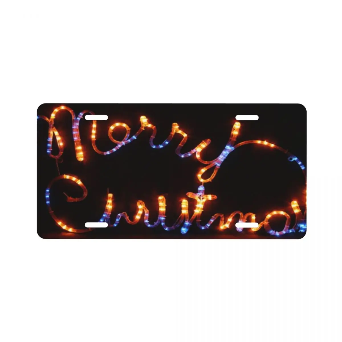 цена Christmas Pattern 6inX12in Metal car license plate decoration