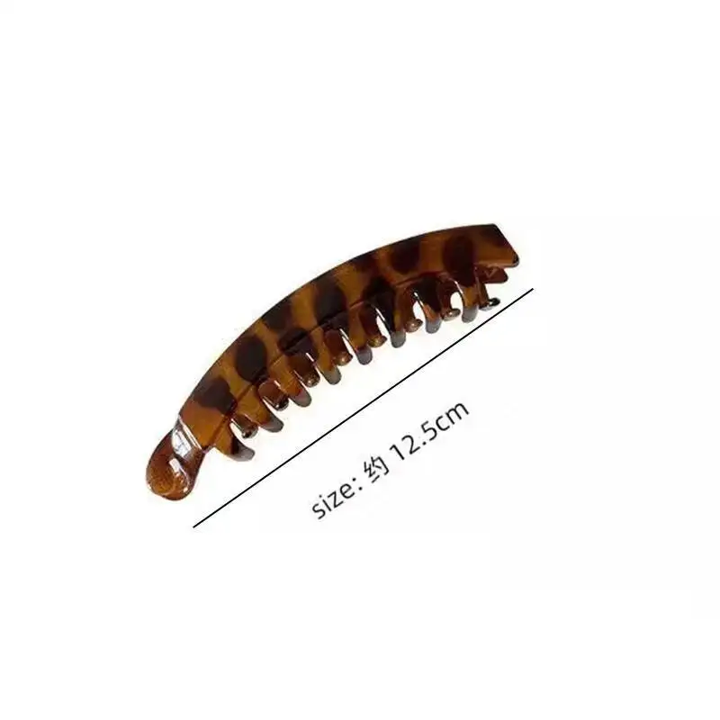 Haarschmuck Schildpatt-Bananen-Haarspange Fischförmige Haarnadel für Damen Haaraccessoires Haarklammern Twist-Klammer Pferdeschwanz-Haarspangen – Detail 7
