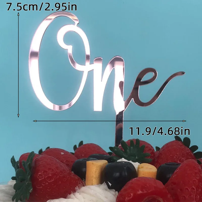 Set 4 Topper Per Torta In Acrilico Oro – Scritta Ragazzo O Ragazza, Decorazioni Per Festa Di Compleanno E Baby Shower - 3