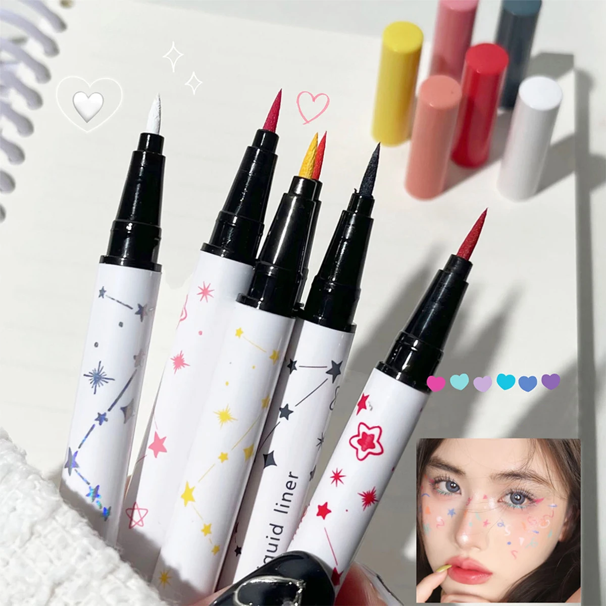 

Карандаш для глаз, натуральная жидкая подводка для глаз, стойкая, быстросохнущая, не размазывающаяся, коричневая, розовая, шелкография, для макияжа