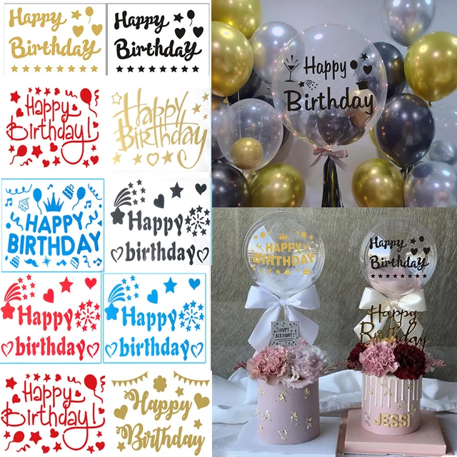 Party Stickers Bobo Clear Helium Balloon Stickers Happy Birthday Decoration  Stickers Anniversary Party Events Holiday Decoration - AliExpress