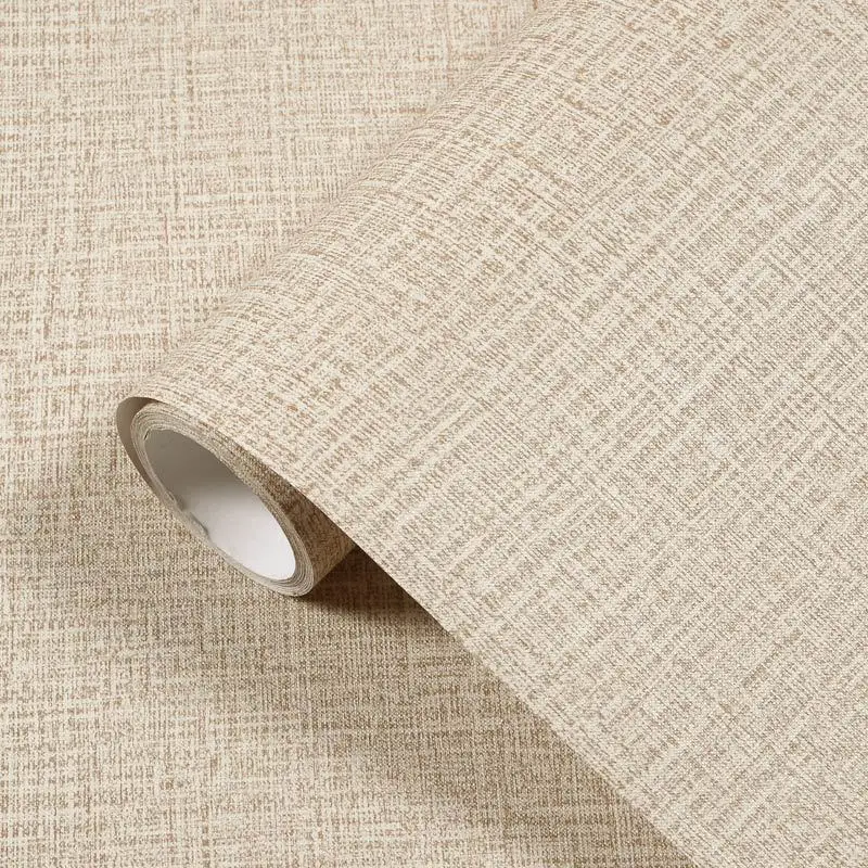 Textured Fabric Faux Grasscloth Peel and Stick Wallpaper Self-Adhesive Linen Removable Wall Stickers Cabinets Counter Top Liners