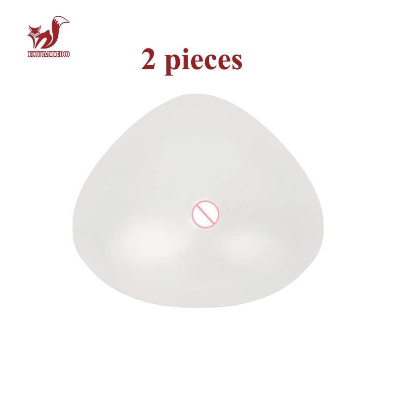 KUMIHO2PCSTriangularClearBreastFormFakeBoobsForWomen