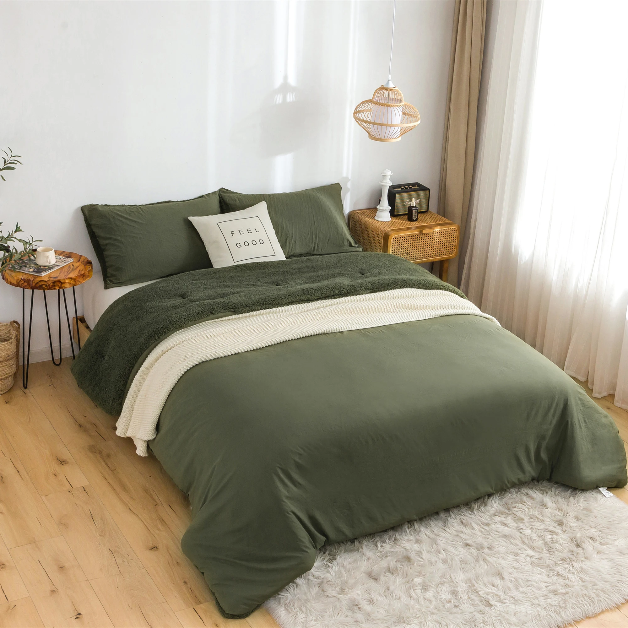 reversivel-sherpa-cama-consolador-fofo-cama-set-verde-oliva-escuro-full-size-3-pcs