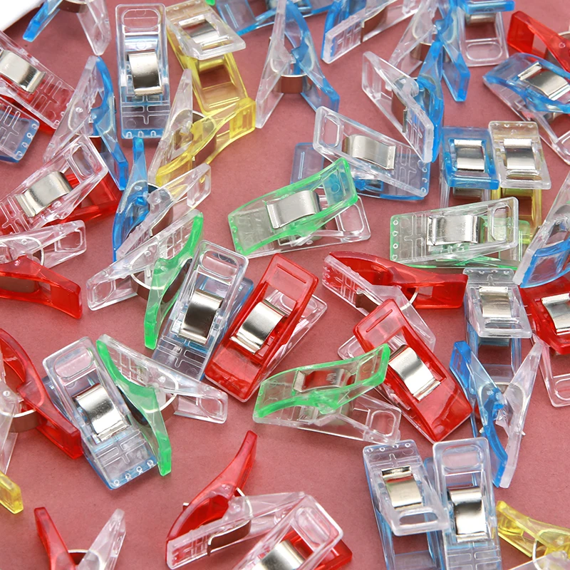 Sewing Clips Colorful Clips Multipurpose Plastic Craft Crocheting Knitting Safety Clothing Clips Color Binding Clips Paper