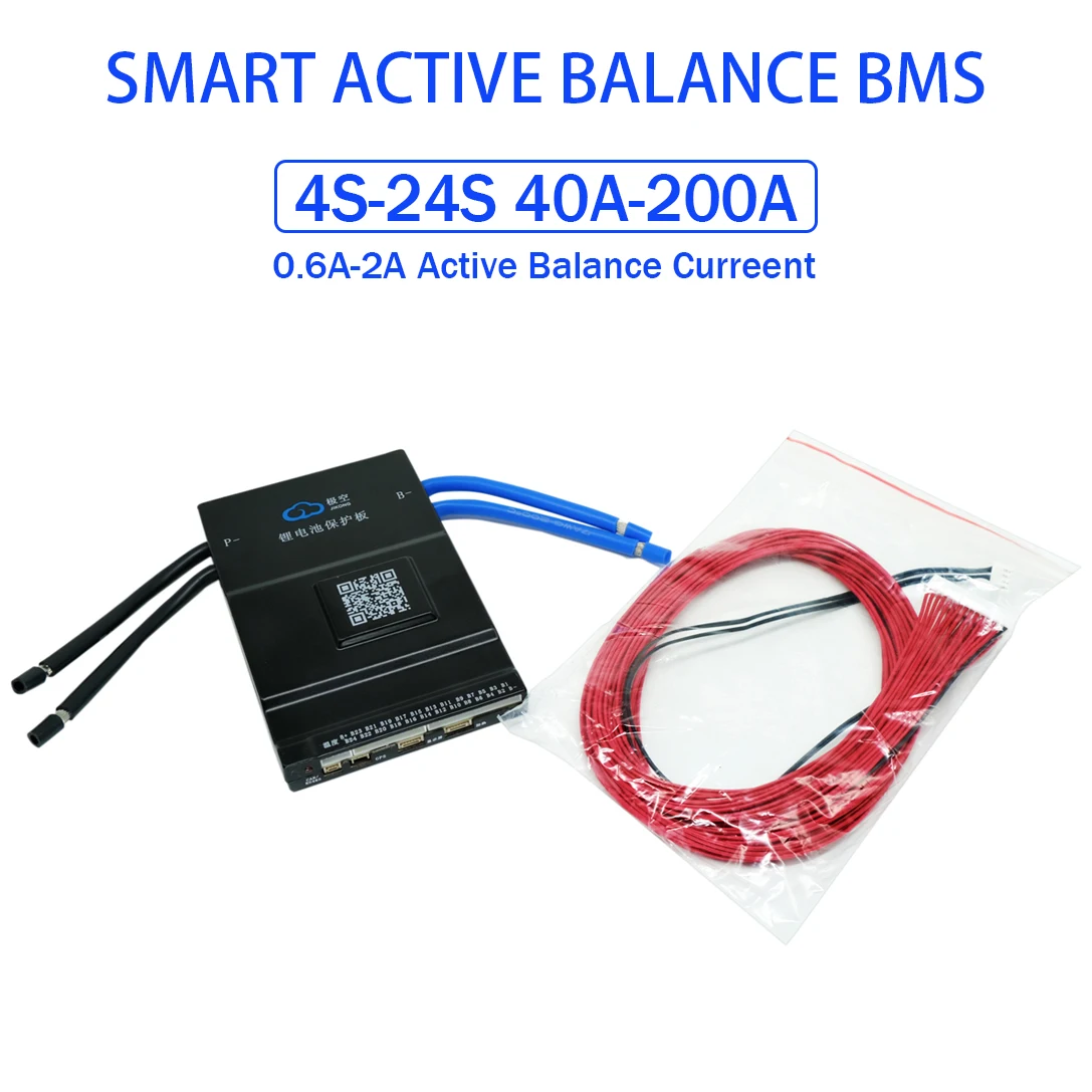 JK BMS Jikong Smart BMS Active Balance 4S 8S 16S 17S 20S 24S 60A 100A 150A 200A 12V 24V for Camping Power Bank Lifepo4 Battery