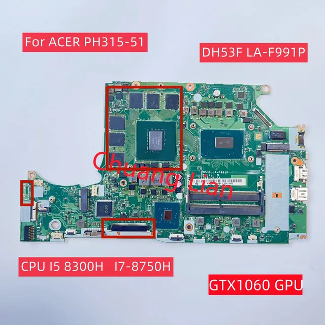 Motherboard Acer Predator Helios 300 Gpu Upgrade 300 Ph315 51 Acer