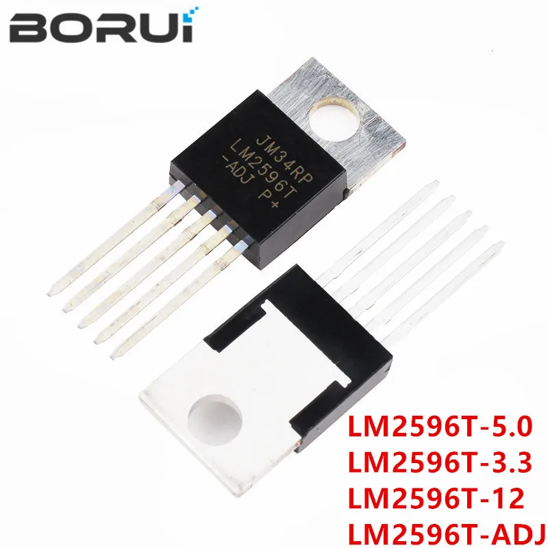 10 Pz Lm2596T-5.0 To220-5 Lm2596T To-220 Lm2596-5.0 Lm2596T-3.3 Lm2596-3.3 Lm2596T-12 Lm2596-12 Lm2596T-Adj Lm2596-Adj Lm2596T-5